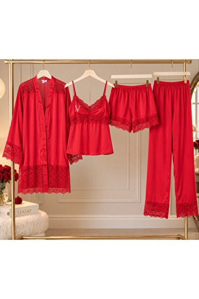 Maser Scarlet Elegance Luxury Pajama and Robe Set