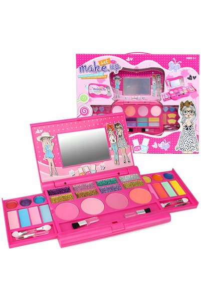 M IMPORT Set de machiaj cosmetice, pensule și farduri cu sclipici pentru copi...