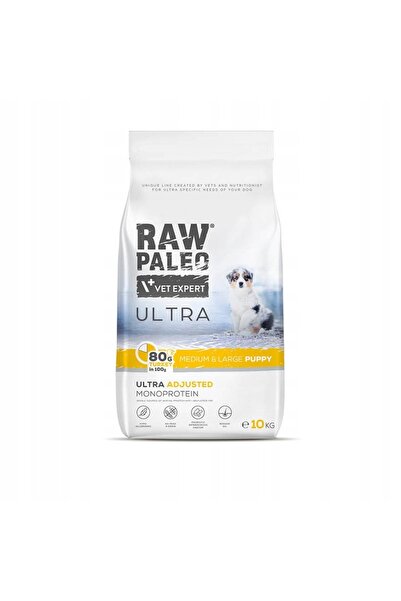 Raw Paleo Hrană pentru căței VetExpert 10kg Curcan Ultra pentru rase medii și...