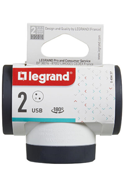 Legrand Adaptor multiplu rotativ 2xP+Z +USB AC-B/C