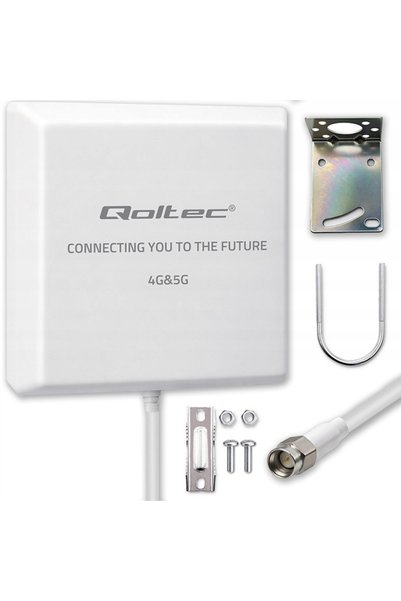 Qoltec Antenă 4G 5G LTE 9dBi Direcțională de Exterior SMA Impermeabilă 3m 57062