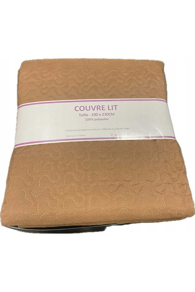 NO BRAND Cuvertură de pat 200x230cm, maro, din poliester, pentru dormitor