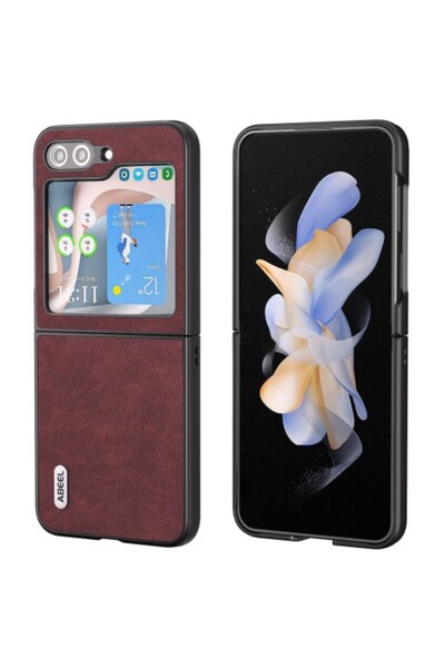 ABEEL Θήκη Πλάτης με Επένδυση (Όψη Δέρματος) για Samsung Galaxy Z Flip5 5G - ...