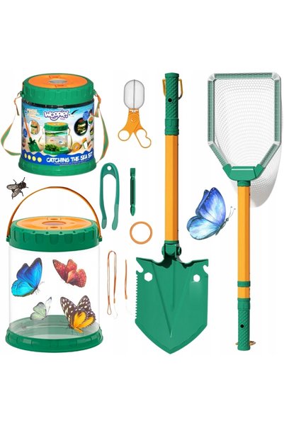 woopie Kit de explorare a naturii pentru micuți - Plasă pentru insecte, Prinz...