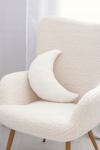 NO BRAND Pernă decorativă MOON BOUCLE ECRU