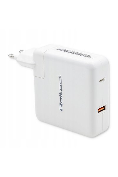 Qoltec Încărcător rapid GaN 108W |   5-20V |   3-4.7A |   USB C |   Alb