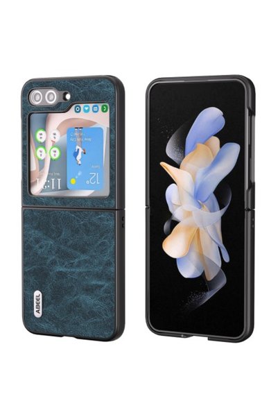 ABEEL Επενδυμένη Πίσω Θήκη με Όψη Δέρματος για Samsung Galaxy Z Flip5 5G - Σκ...