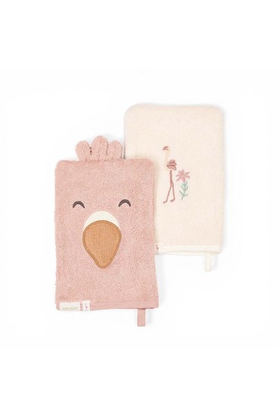 Little Dutch . Σετ 2 πανάκια μπάνιου Flamingo