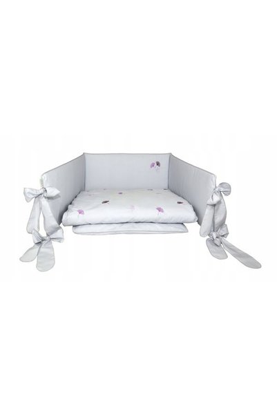Amy Set de pătuț din 3 piese M 180 GINKO GRAY PINK