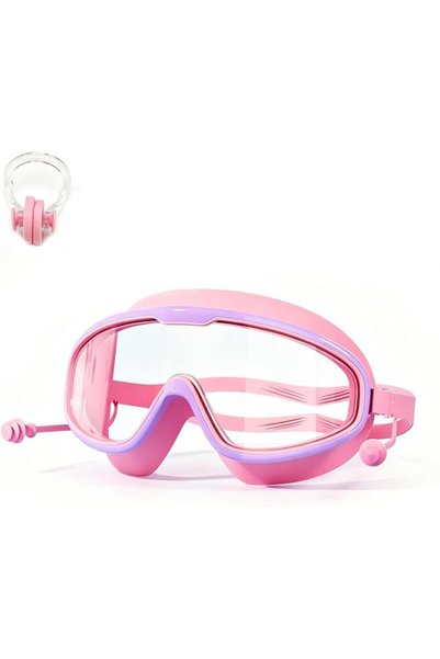 GENERAL Swim Goggles with Earplugs & Nose Clips, Anti-Fog & Waterproof, Anti-Shattered Lens with UV Protecti