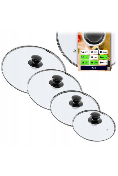 KADAX SET CAPACE DE STICLA 20/24/26/28cm