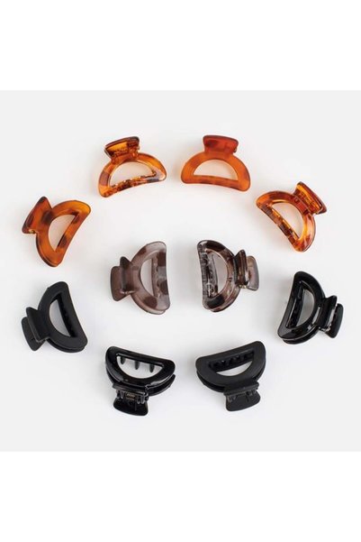 SHOPIENS Clame de par semicerc pentru dama 2.5 cm set 10 bucati Shopiens®