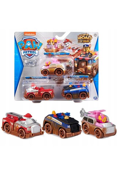 Spin Master Toys Far East Set de mașini Paw Patrol Marshall Skye Chase 3 bucăți