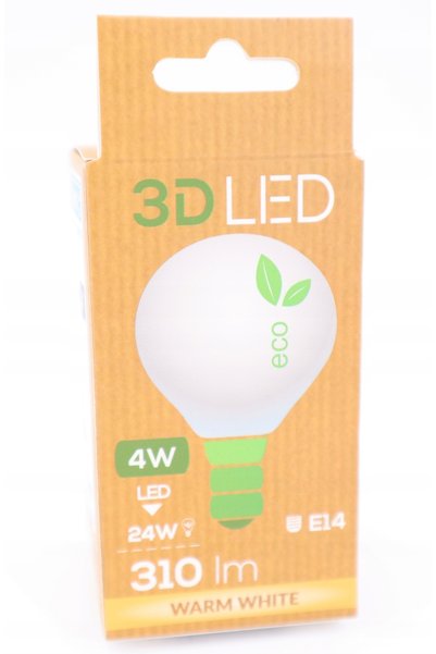 NO BRAND Becuri LED E-14 4W, tip bilă 3D - Pachet de 10 Iluminat ecologic.
