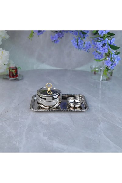 Generic Exercise Set with Stainless Steel Plate with Luxury Design - Nickel a...