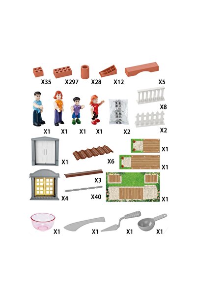 woopie Set de construcție Vilă din cărămizi 454 piese. Micul Arhitect