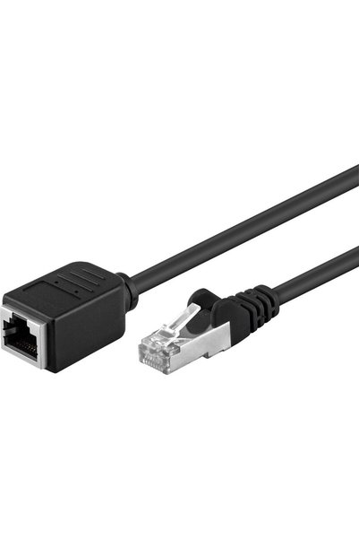 goobay Καλώδιο επέκτασης Cat 5e F/UTP, Μαύρο - (73387)
