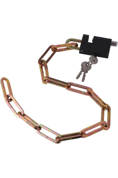 Generic Chain Lock with 3 Keys -60cm- Rust-Resistant Anti-Theft Keyed High-Se...