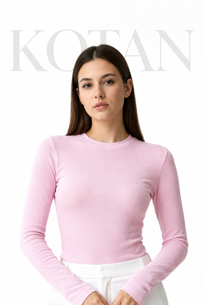 Kadın Uzun Kollu Esnek Basic Body
