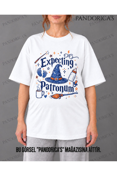 PANDORICA Women's Maternity Themed "Expecting Patronum" Printed Oversize 100%...