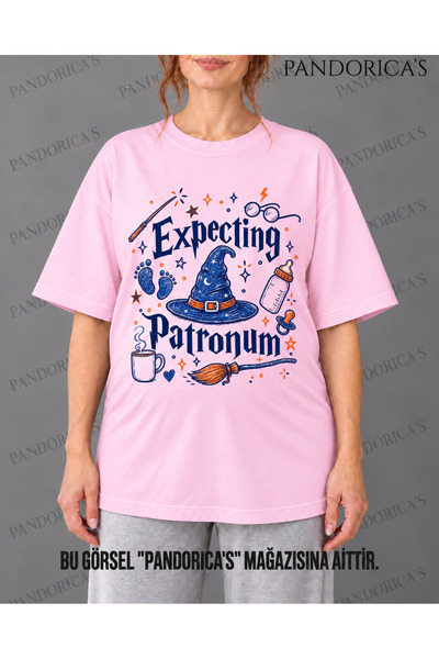 PANDORICA تي شيرت نسائي بطبعة "EXPECTING PATRONUM" مطبوع عليه شعار "المرأة ال...