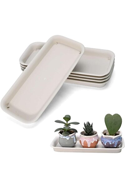 Generic 6Pcs Plant Saucer, Rectangular Planter Trays, Plant Container Accesso...