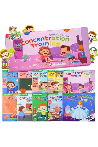 Generic 10-Pack Sticker Activity Books | Kids Party Favors & Travel Toys for ...