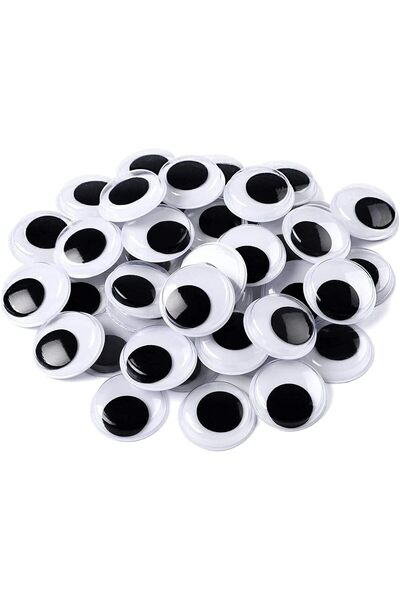 Generic Wiggle Eyes Self Adhesive Black White Googly Eyes, Plastic Wiggle Eye...
