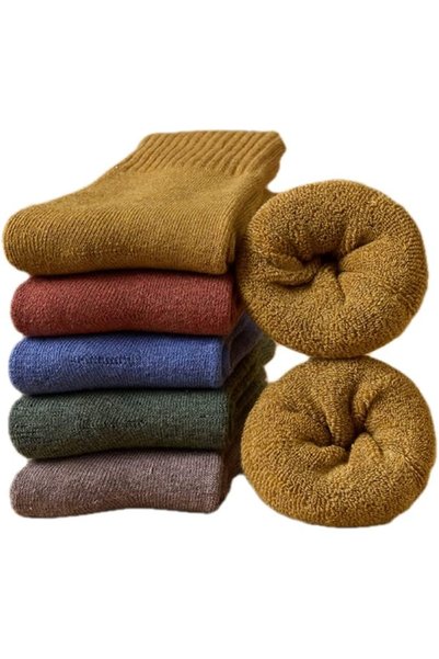 GENERAL Womens Wool Socks, 5 Pairs Thick Winter Warm Socks, Soft Thermal Sock...