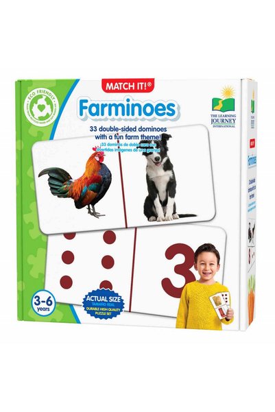 The Learning Journey - PUZZLE DOMINO ANIMALE DE LA FERMA
