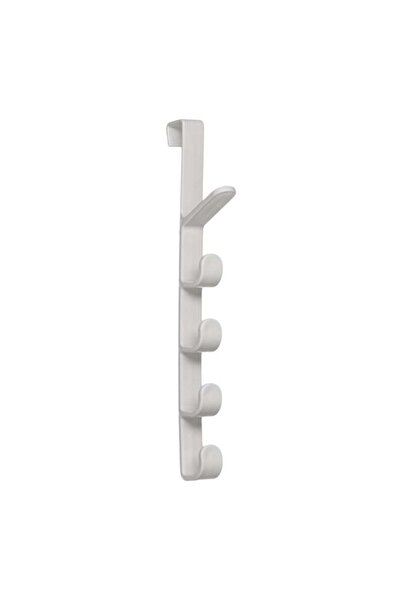 SHOPIENS Cuier/carlig 2x28 cm de plastic alb 5 spatii Shopiens®