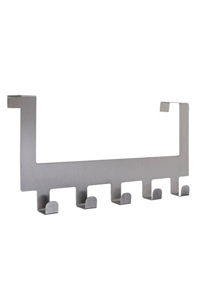 SHOPIENS Cuier din inox cu 5 carlige pentru usa - 30x7.5x14.5 cm Shopiens®