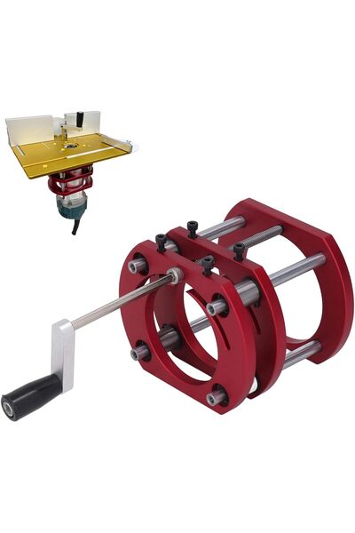 Generic Router Lift Base, 4 Jaw Clamping Router Table Lift Base for 64-66mm D...