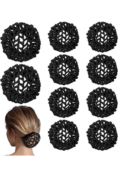SYOSI 10 PCS Elastic Hair Nets, for Secure Dance and Ballet Buns, Invisible M...