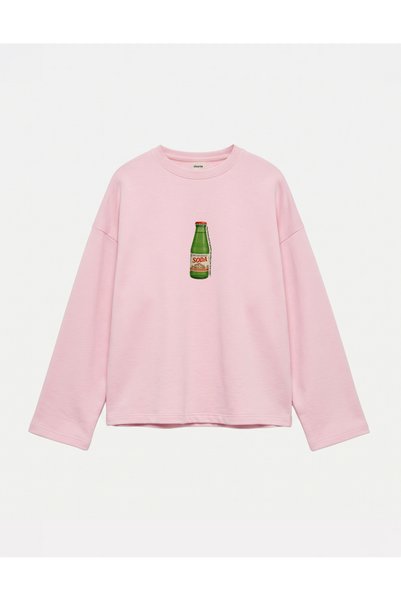 Disante Oversize 100% Cotton 3 Thread Sweatshirt - Soda Bottle