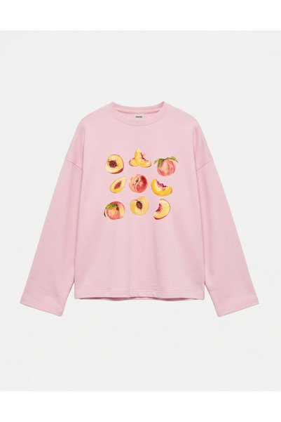 Disante Oversize 100% Cotton 3 Thread Sweatshirt - Peach