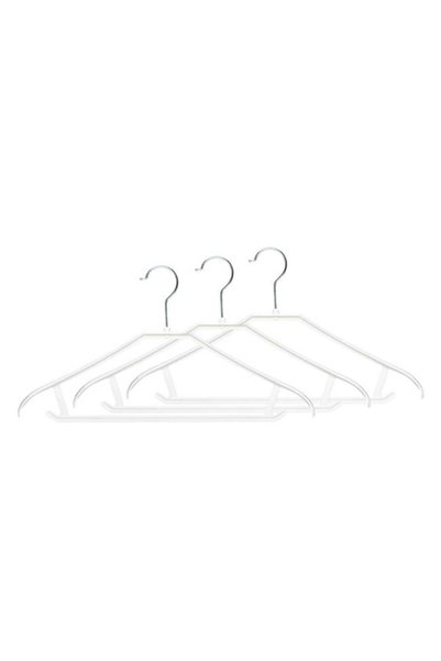 SHOPIENS Umeras pentru paltoane alb de plastic set 3 bucati Shopiens®