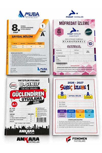 SİNAN KUZUCU YAYINLARI 2027 LGS Ekim Ayı Evde Deneme Seti 4'lü Paket