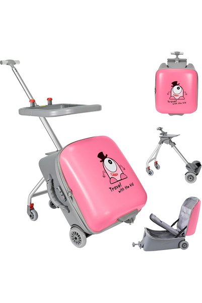 Generic Children's Ride-On Suitcase, Kids Luggage Set, 20 Inch Expandable Har...