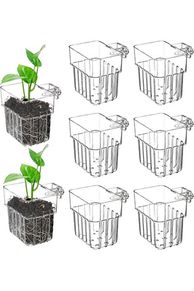 Generic 8 Pcs Clear Acrylic Aquarium Plant Holder, Top Hanging Fish Tank Plan...