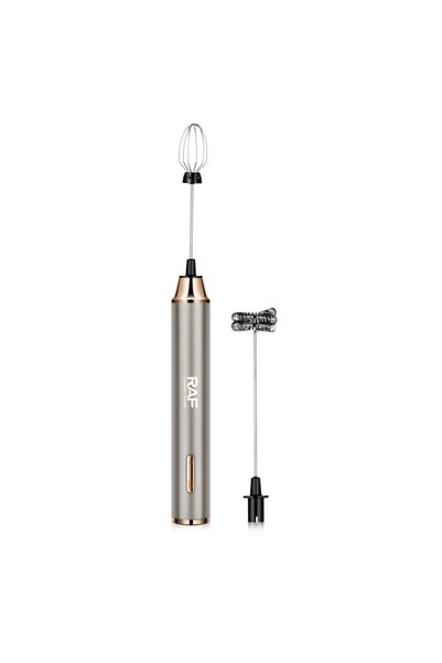 RAF Rechargeable Milk Frother & Electric Egg Whisk 2-in-1, 10W 8500RPM Handheld Coffee Frother, 3 Speeds, Dual Stainless Steel Attachments, 3 Year Waranty, R.394G