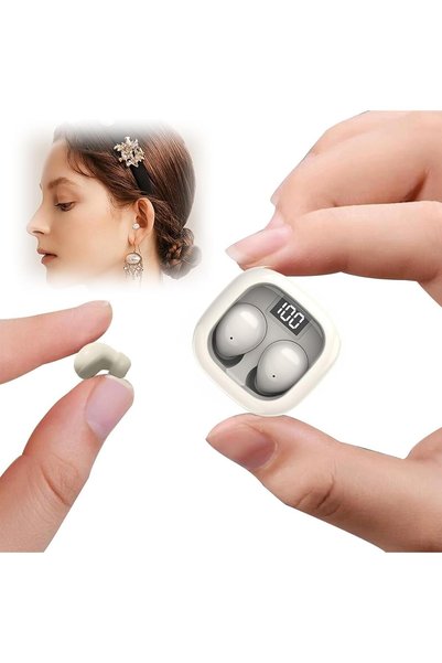 Generic سماعات أذن لاسلكية صغيرة غير مرئية من ميزني، سماعات بلوتوث صغيرة الحج...