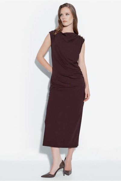 Naramaxx Button Detailed Midi Dress