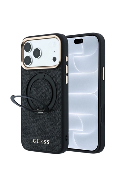 Guess Husă pentru iPhone 18 Pro / iPhone 17 Pro - Suport Inel 360 4G Piele Lo...