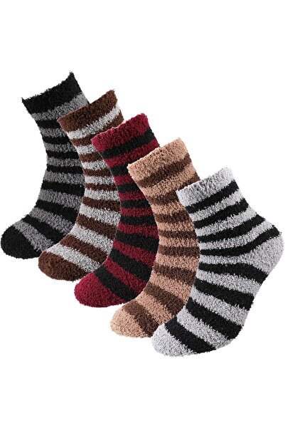 Generic 5 Pairs Mens Winter Slipper Socks, Fluffy Fleece Thermal Cozy Bed Soc...