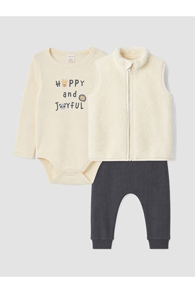 LC Waikiki Esvab • Modern & Distinctive 3-Piece Printed Baby Boy Set
