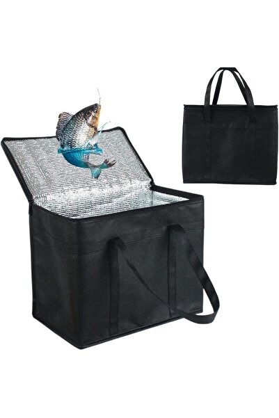 Generic 2 Pack of Insulated Reusable Shopping Bags with Zippered Top, Large C...