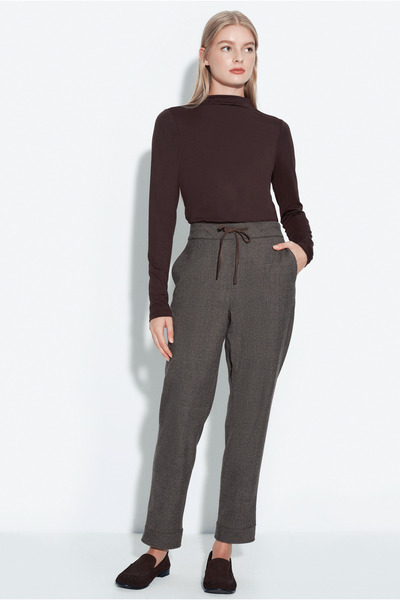Naramaxx Lace-Up Plaid Pants