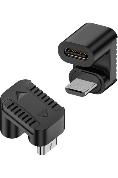 Generic محول شحن وبيانات USB على شكل حرف U، من USB C إلى Micro USB، موصل أنثى...