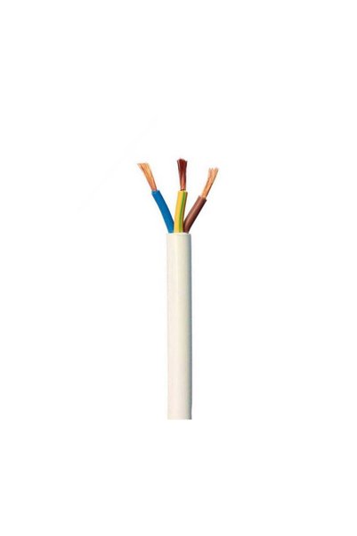 ÖZNUR 3x0,75 mm TTR Kablo Beyaz Çok Telli Esnek Enerji Kablosu 50 Metre